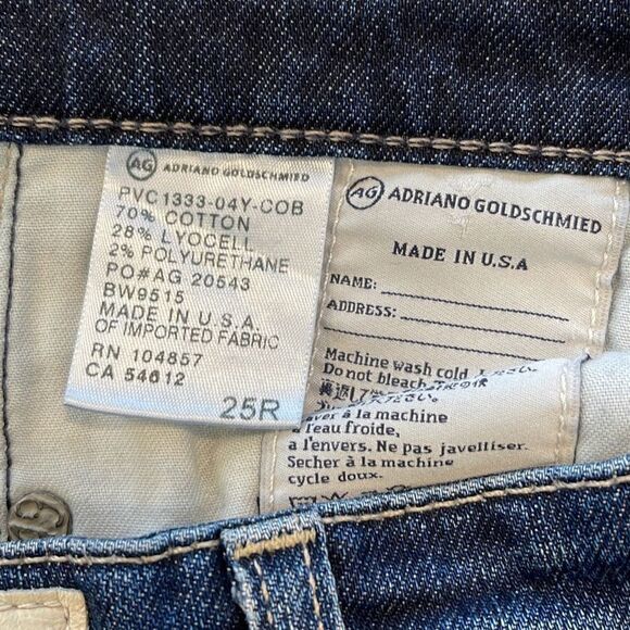 Adriano Goldschmied Women's Stilt Roll Up Cigarette Straight Jeans Blue Size 25R - Picture 8 of 11